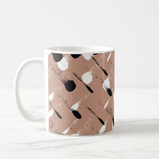 Mug Grandes géométriques Brown Motif sans fil (Gauche)
