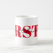 Mug Grandes Initiales Rouges & Joyeux Noël 11oz Classi (Centre)