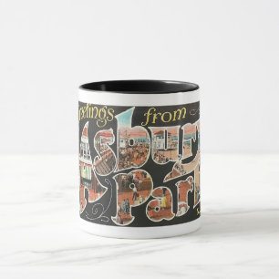 Mug Grandes lettres de voeux, Asbury Park, NJ Vintage