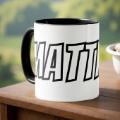 Mug Grandes Lettres Moderne Cool Simple Nom