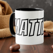Mug Grandes Lettres Moderne Cool Simple Nom