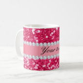 Mug Grandes parties scintillantes de Faux de roses (Devant gauche)