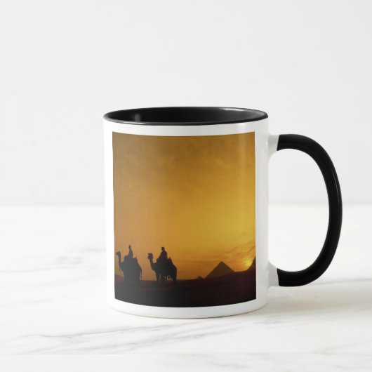 Mug Grandes pyramides de Gizeh, Egypte au coucher du s (Droite)