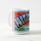 Mug Grandes salutations de lettre de Portsmouth Ohio (Devant gauche)