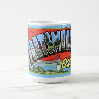 Mug Grandes salutations de lettre de Portsmouth Ohio