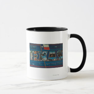 Mug Grandes scènes de lettre du Texas (drapeau de