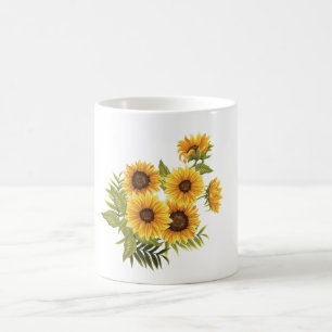 Mug Grandes Tournesols Peint Rustique Vintage