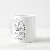 Mug Grandir dans le café de grâce et les citations de  (Devant gauche)