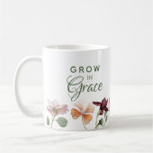 Mug Grandir en aquarelle de grâce Floral (Gauche)
