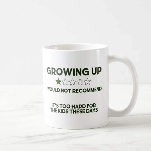 Mug Grandir - Ne Recommanderait Pas (Droite)
