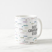 Mug Grandma Cadeaux Petits-Enfants 5-7 Noms (Devant droit)