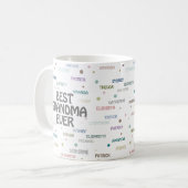 Mug Grandma Cadeaux Petits-Enfants 5-7 Noms (Devant gauche)