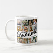 Mug GRANDMA, Collage de photos, Noms et Citation Cadea (Gauche)