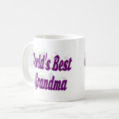 Mug Grandma demi-typographie violet (Devant gauche)