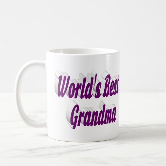 Mug Grandma demi-typographie violet (Gauche)