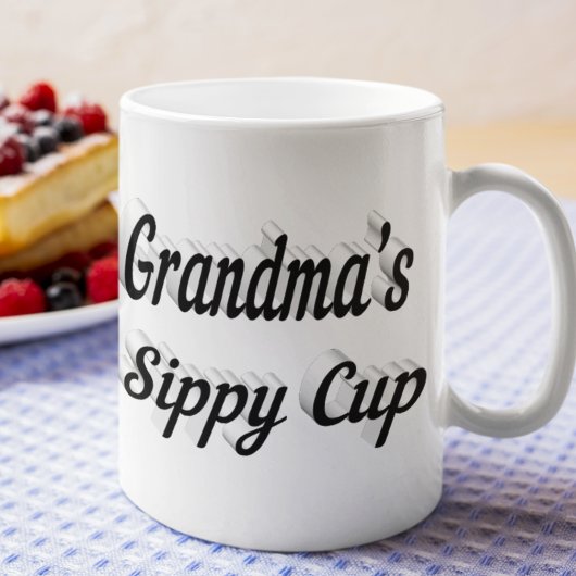 Mug Grandma drôle de citation de café noir moitié text