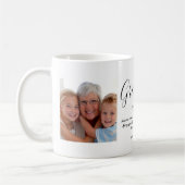 Mug Grandma Elegant Script Quote Photo (Gauche)