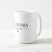 Mug Grandma Established 2026 (Devant droit)