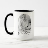 Mug Grandma Established 20XX Modern Simple Photo (Gauche)