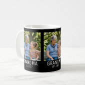 Mug Grandma Established Script Black 3 Photo  (Devant gauche)