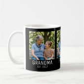 Mug Grandma Established Script Black 3 Photo  (Gauche)