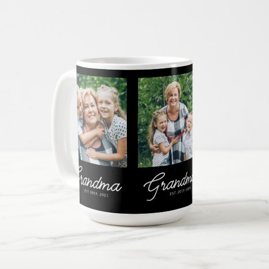 Mug Grandma Established Script Black 3 Photo (Devant gauche)