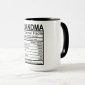 Mug Grandma - Faits nutritionnels (Devant droit)