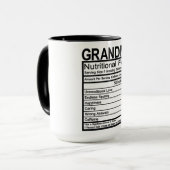 Mug Grandma - Faits nutritionnels (Devant gauche)