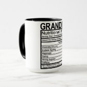 Mug Grandma - Faits nutritionnels (Devant gauche)