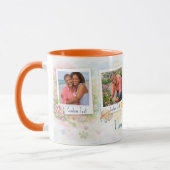 Mug Grandma Floral Custom Photo Collage Watercolor (Gauche)