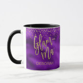 Mug Grandma Glamma Purple Foil Nom du point d'or (Gauche)
