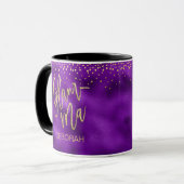 Mug Grandma Glamma Purple Foil Nom du point d'or (Devant gauche)
