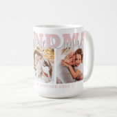Mug GRANDMA I Love You 3 Photos Pink (Devant droit)