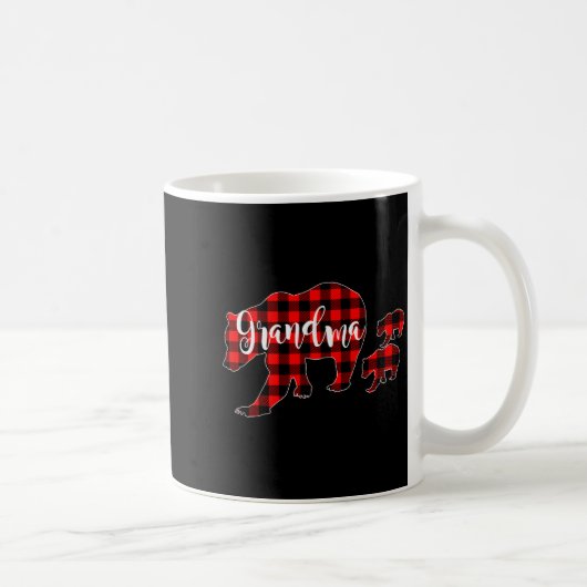 Mug Grandma Of 2 Girls Boys Xmas Matching Red Plaid Gr (Droite)