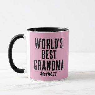 MUG GRANDMA PERSONNALISÉ BOUG DE CAFÉ ROSE