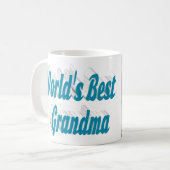 Mug Grandma photo ciel bleu typographie (Devant gauche)