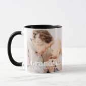 Mug Grandma Photo Noël Holiday Simple Modern Chic (Gauche)