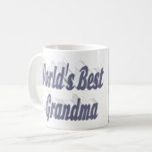 Mug Grandma photo typographie grise (Devant gauche)