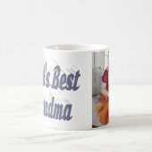 Mug Grandma photo typographie grise (Centre)