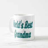 Mug Grandma photo typographie verte (Devant gauche)