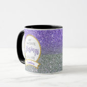 Mug Grandma Purple Silver Favoris Blessings Parties sc (Devant gauche)