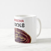 Mug *~* Grandma Rocks Agate Parties scintillant lapida (Devant droit)