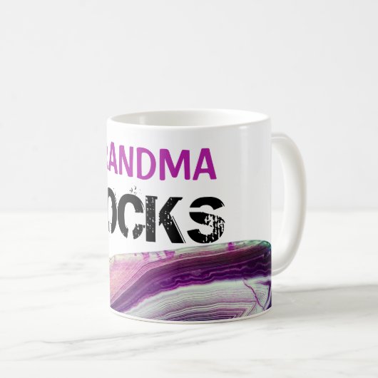 Mug *~* Grandma Rocks Lapidate Agate Stone (Devant droit)
