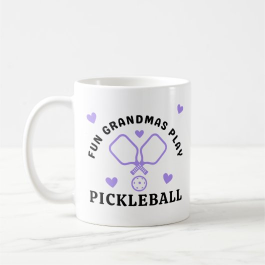 Mug Grandmas Amusants Jouer Pickleball Nom (Gauche)
