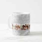 Mug Grandma's Elegant Custom Christmas Photo Collage (Devant gauche)