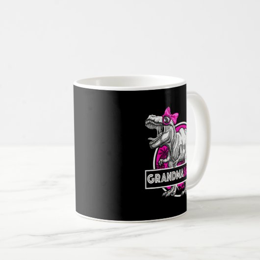 Mug Grandmasaurus T-rex Matching Funny Grandma Saurus  (Devant droit)