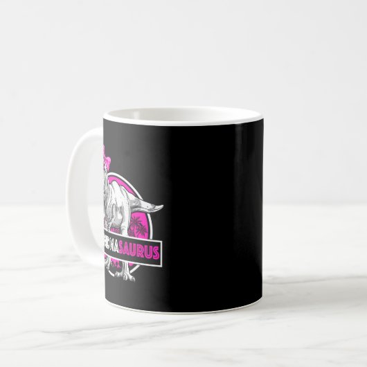 Mug Grandmasaurus T-rex Matching Funny Grandma Saurus  (Devant gauche)