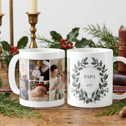 Mug Grandmillennial Holly Crest Multi Photo