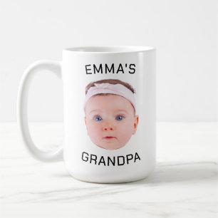 Mug Grandpa Boug cadeau, Personnalisé Visage bébé, Cad