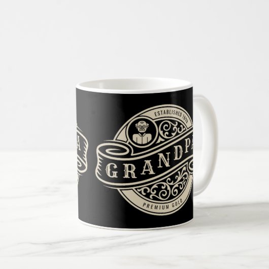 Mug Grandpa des signes vintages établi (Devant droit)